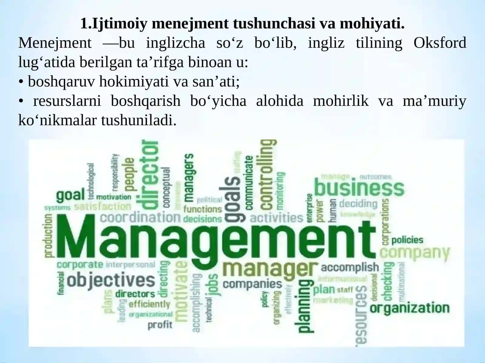 Ijtimoiy menejmentning nazariy asoslari 2