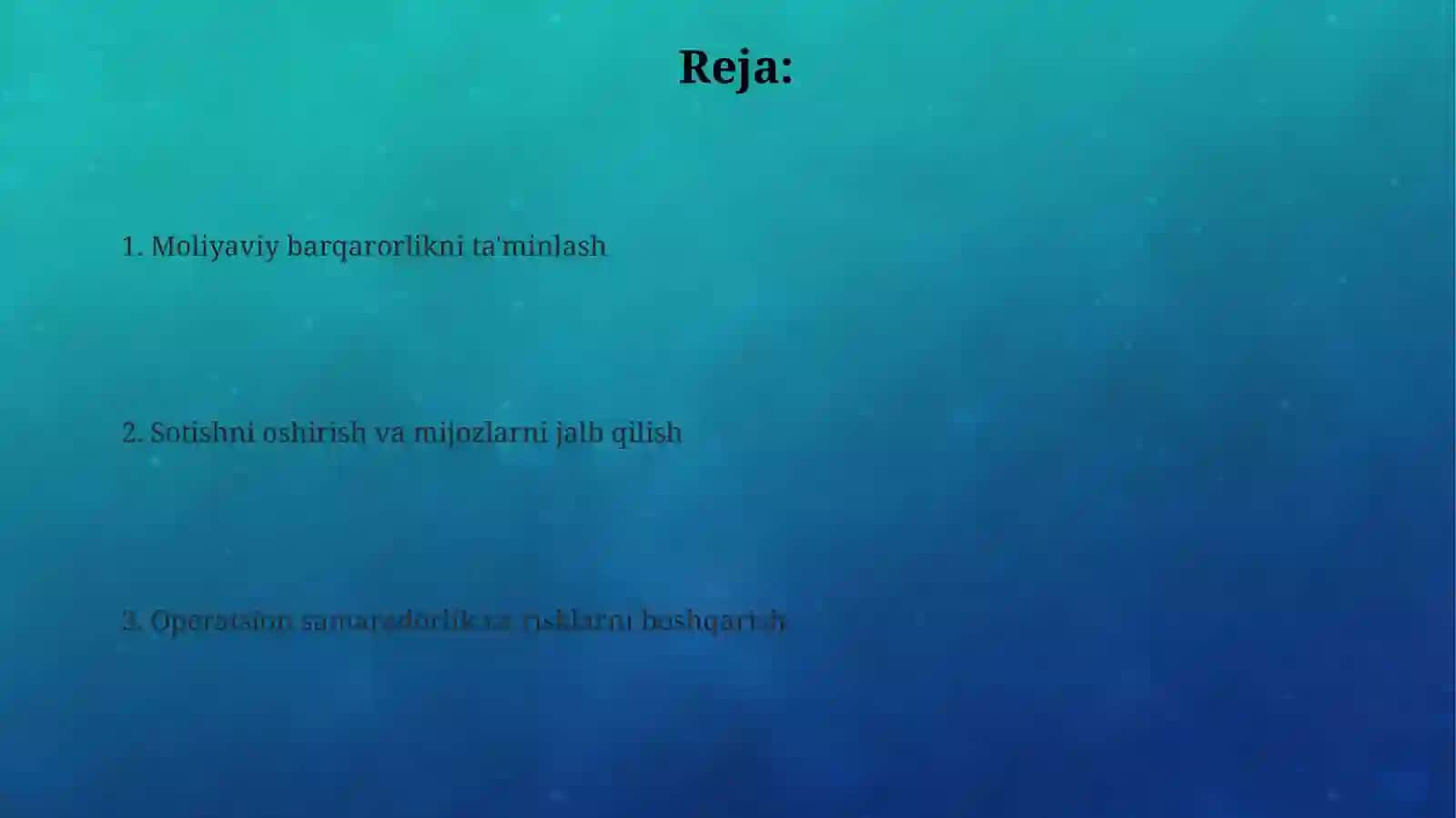 Ovqatlanish korxonasi inqirozga yuz tutishning oldini olish yo'llari 2