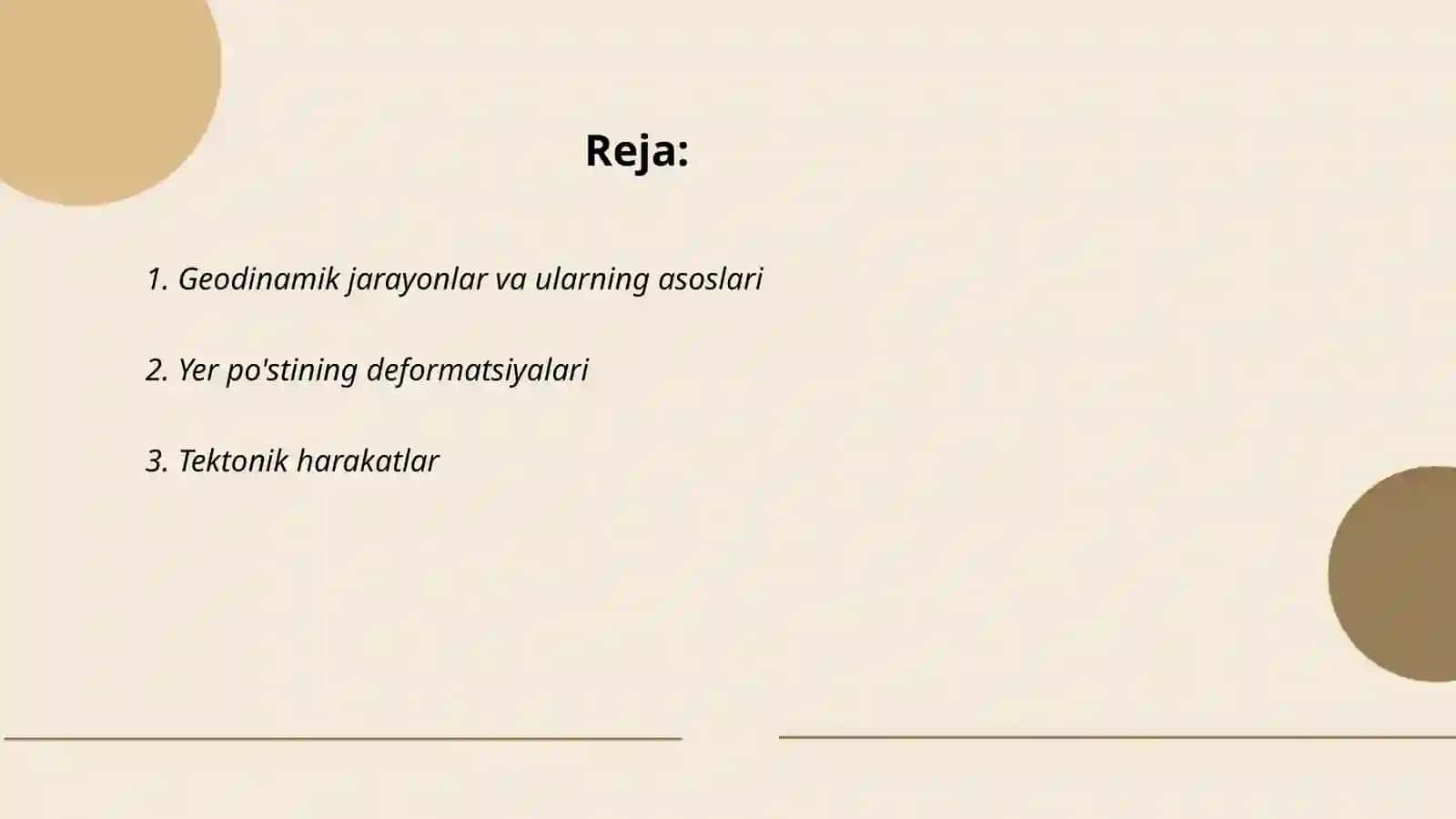 Geodinamik jarayonlar va ularning asoslari 2