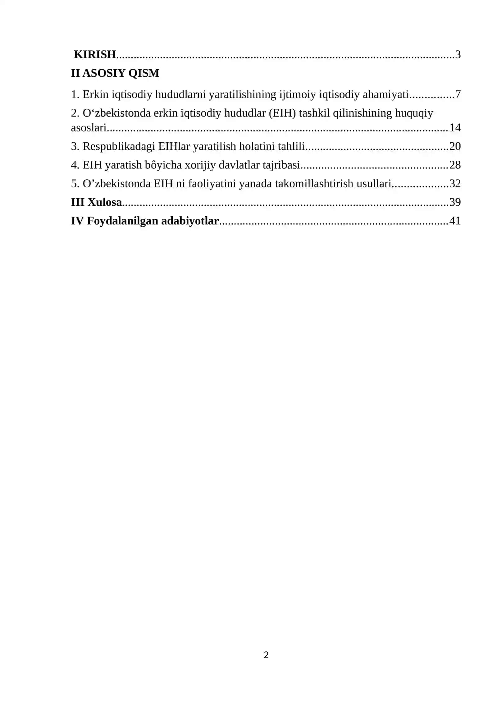 Ôzbekistonda erkin iqtisodiy hududlarning yaratilishi 2