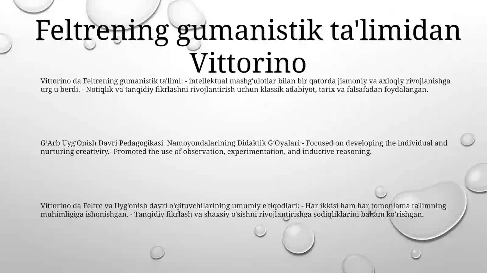 GʻArb UygʻOnish Davri Pedagogikasi Namoyondalarining Didaktik GʻOyalari 2