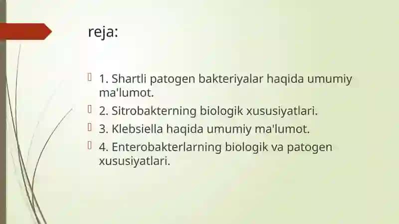 Shartlipatogen bakteriyalar haqida umumiy ma'lumot 2