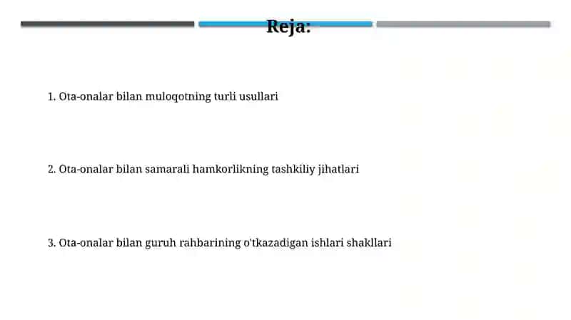Ota-onalar bilan olib boradigan ish shakllari 2