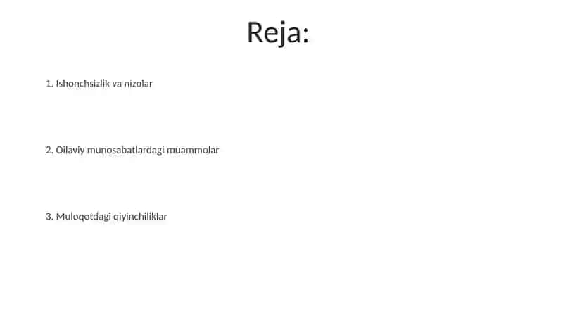 Oilaviy shaxslararo munosabatdagi muammolar 2