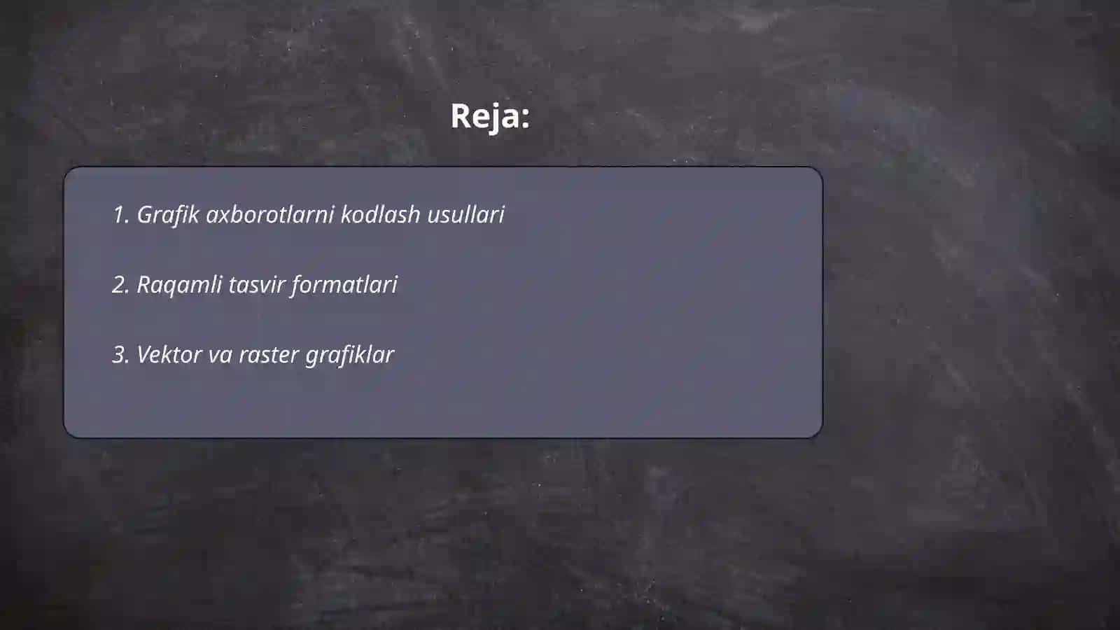 grafik axborotlarni kodlash 2
