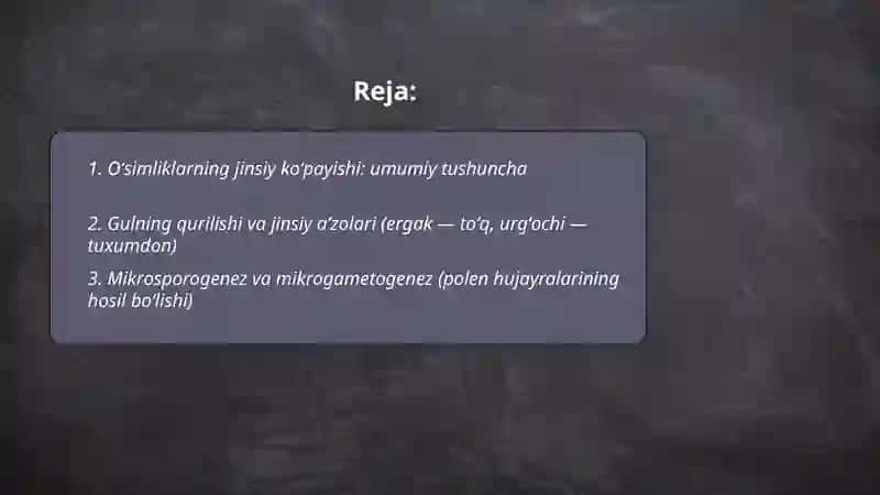 Oʻsimliklarning jinsiy koʻpayishi.Qoʻsh urugʻlanish 2