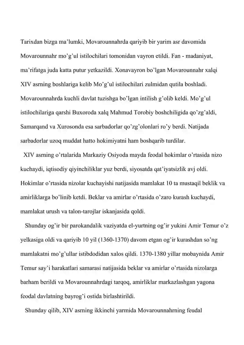 Amir Temur o’gitlarining tarbiyaviy ahamiyati. 2