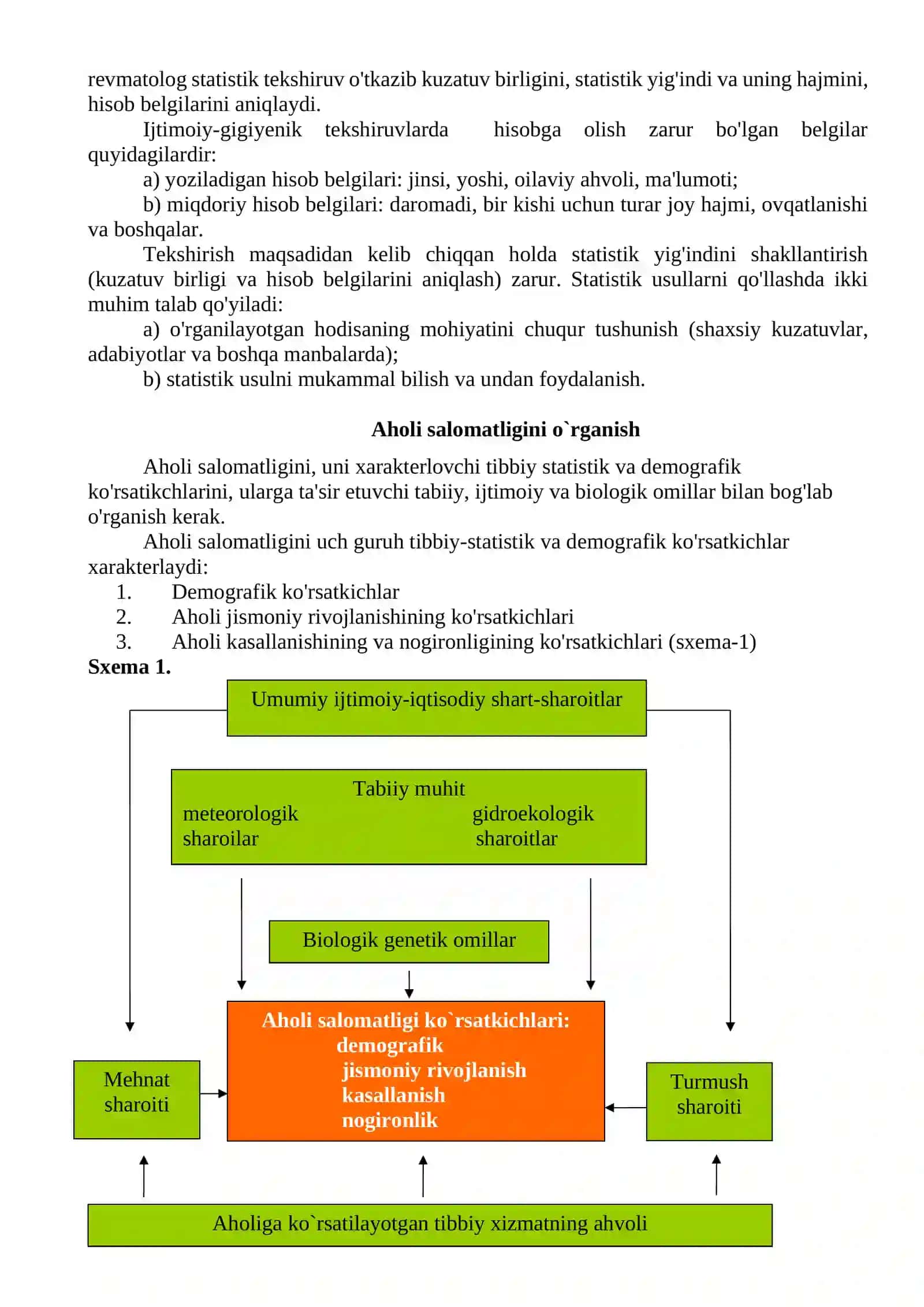 Ijtimоiy gigiyena. Ahоli salоmatligining kо`rsatkichlari va statistik tekshirish usullari 2