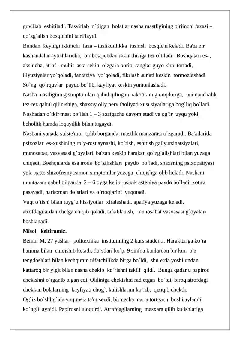 NARKOMANIYA VA UNING ASORATLARI 2