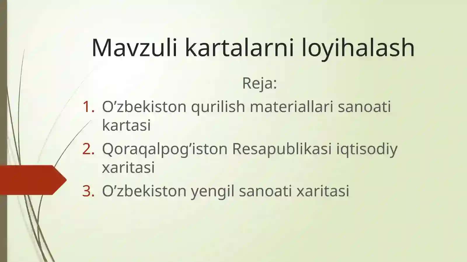 KARTALARNI LOYIHALASH VA TUZISHDA OLIB BORILADIGAN ISHLARNING MAZMUNI VA MOHIYATI 2