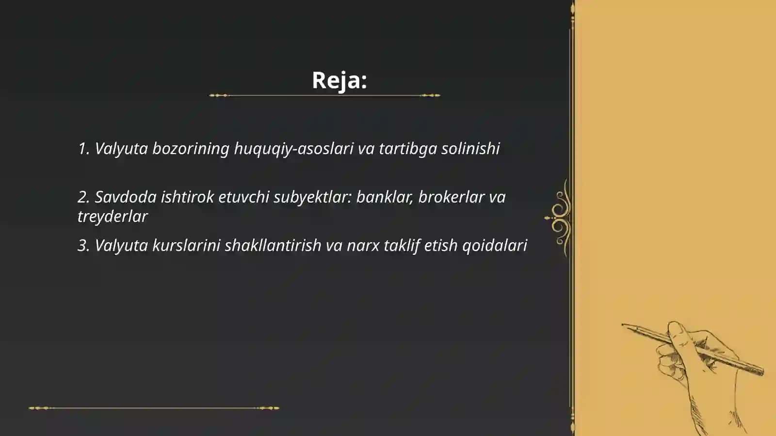 Valyuta bozorida savdoni amalga oshirish tartibi 2