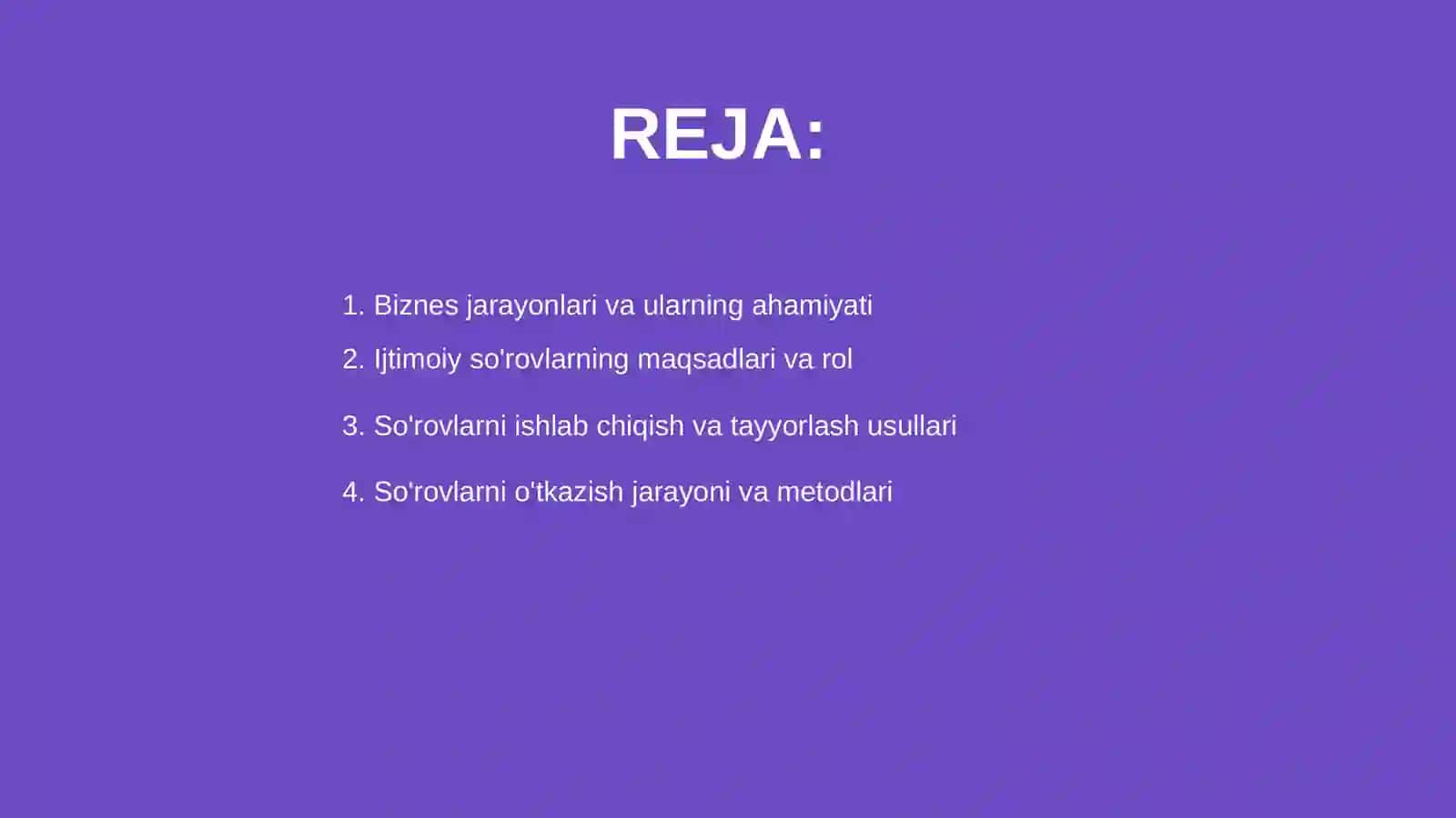 Biznes jarayonlarini tadqiq qilishda ijtimoiy so'rovlar 2