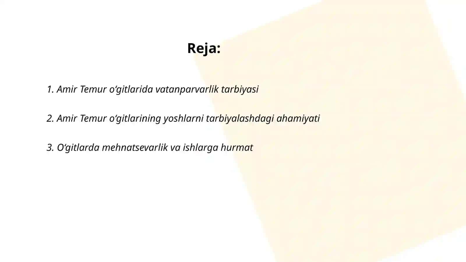 Amir Temur o‘gitlarining tarbiyaviy ahamiyati 2