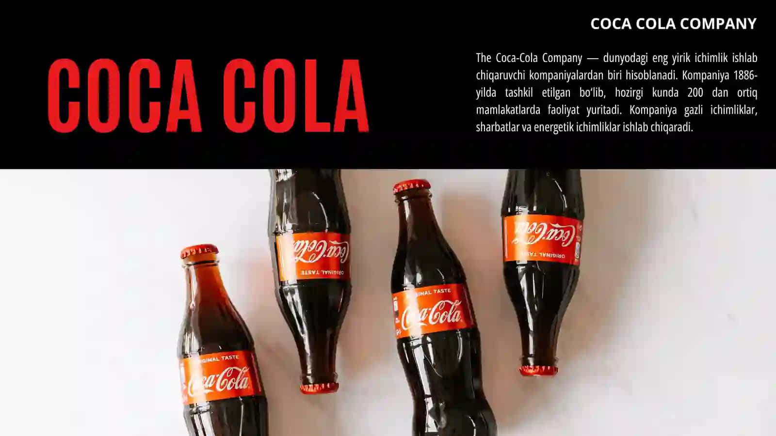 Coca cola Kompaniyasining moliyaviy tahlili 2