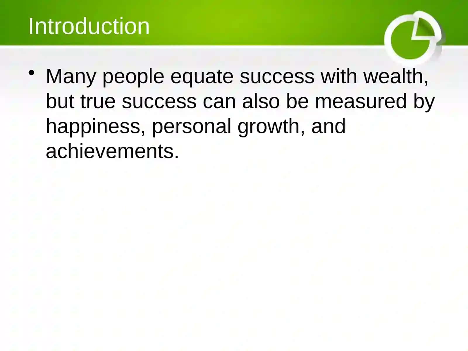 Is Success Measured by Money? 2