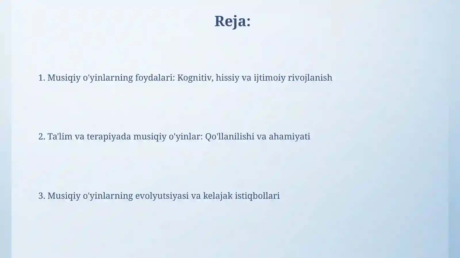 Musiqiy o'yinlar 2