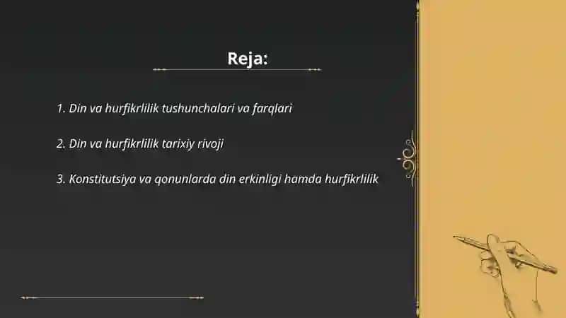 Din va hurfikrlilik 2