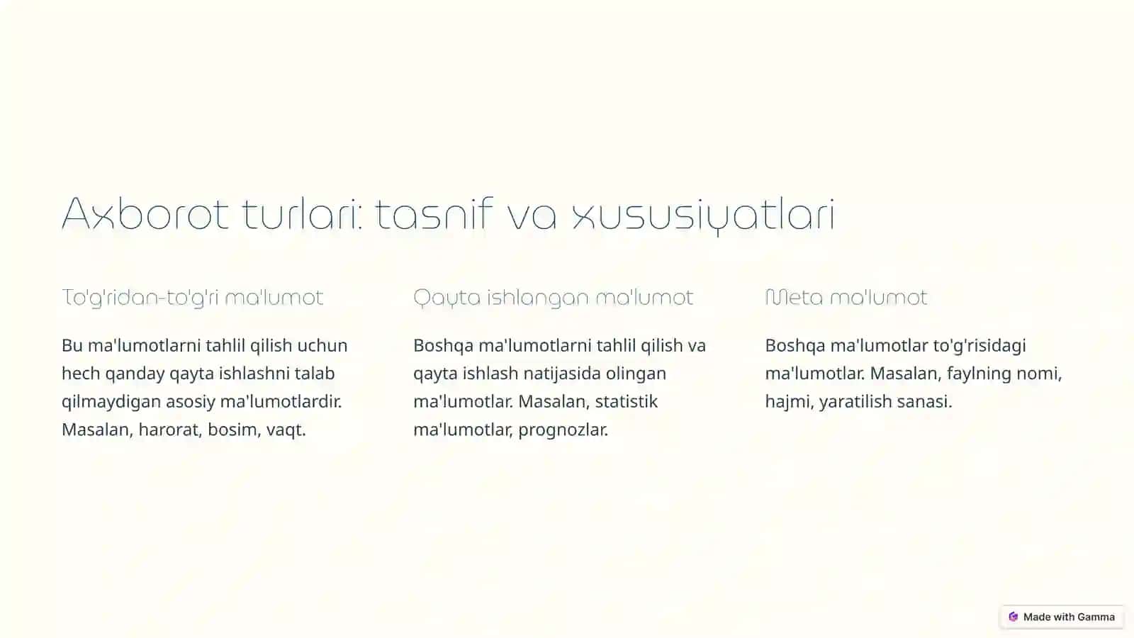 Axborot turlari, Sanoq sistemalari, Texnika xavfsizligi 2