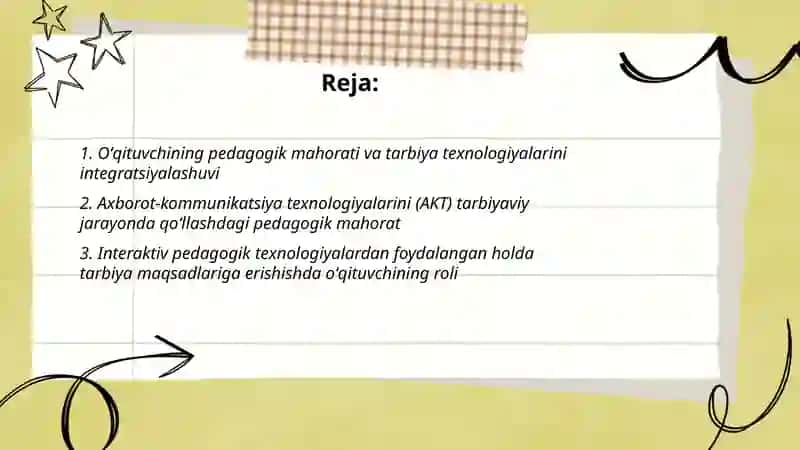 Oʻqituvchining Tarbiya Texnalogiyalari 2
