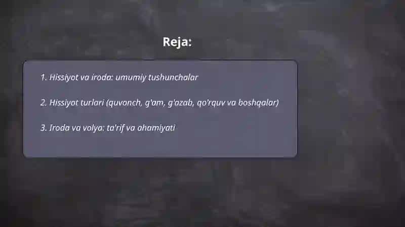 Hissiyot va iroda 2