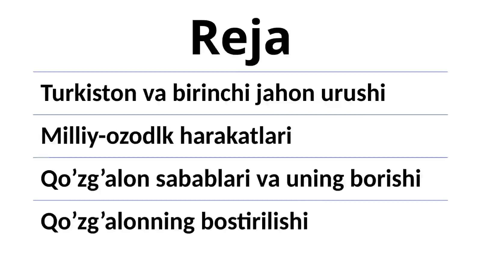 Birinchi jahon urushi ning Turkiston gata'siri. 1916-yildagi qo’zg’alon 2