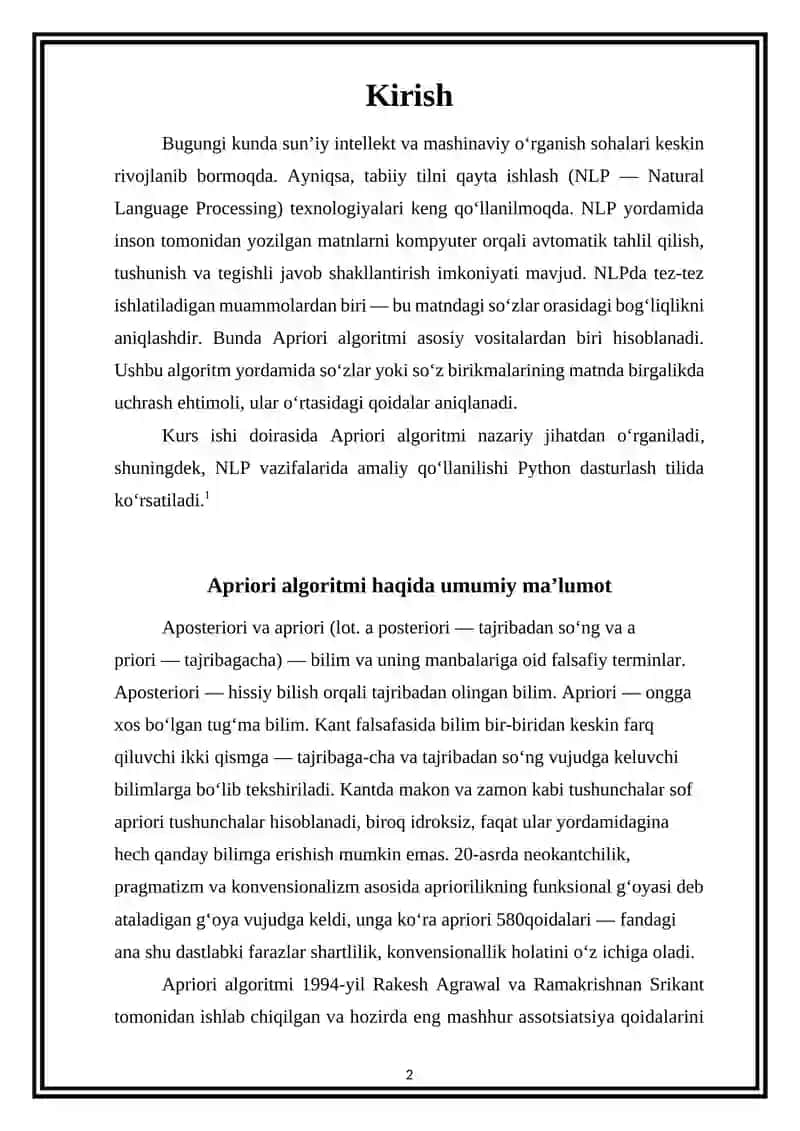 APRIORI ALGORITMI 2
