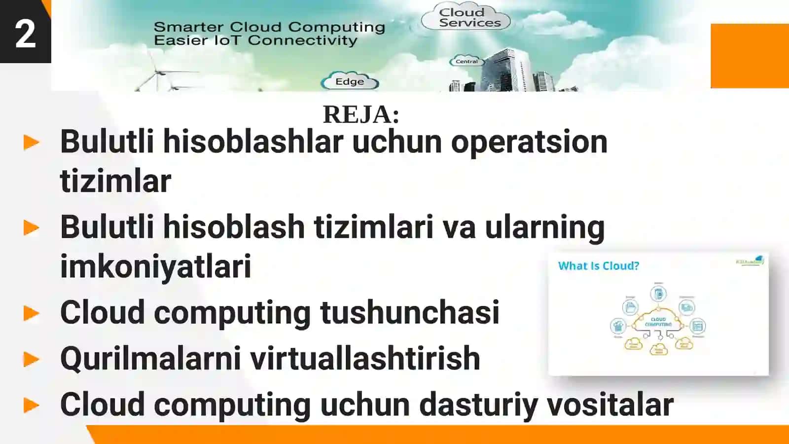Bulutli hisoblashlar uchun operatsion tizimlar 2