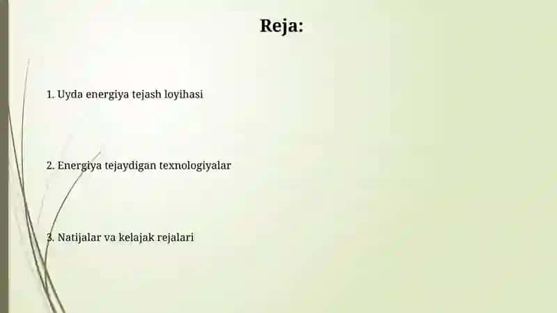 Elektr tejamkor uy loyihasi 2