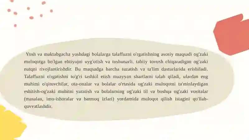 Talaffuzni o'rgatish 2