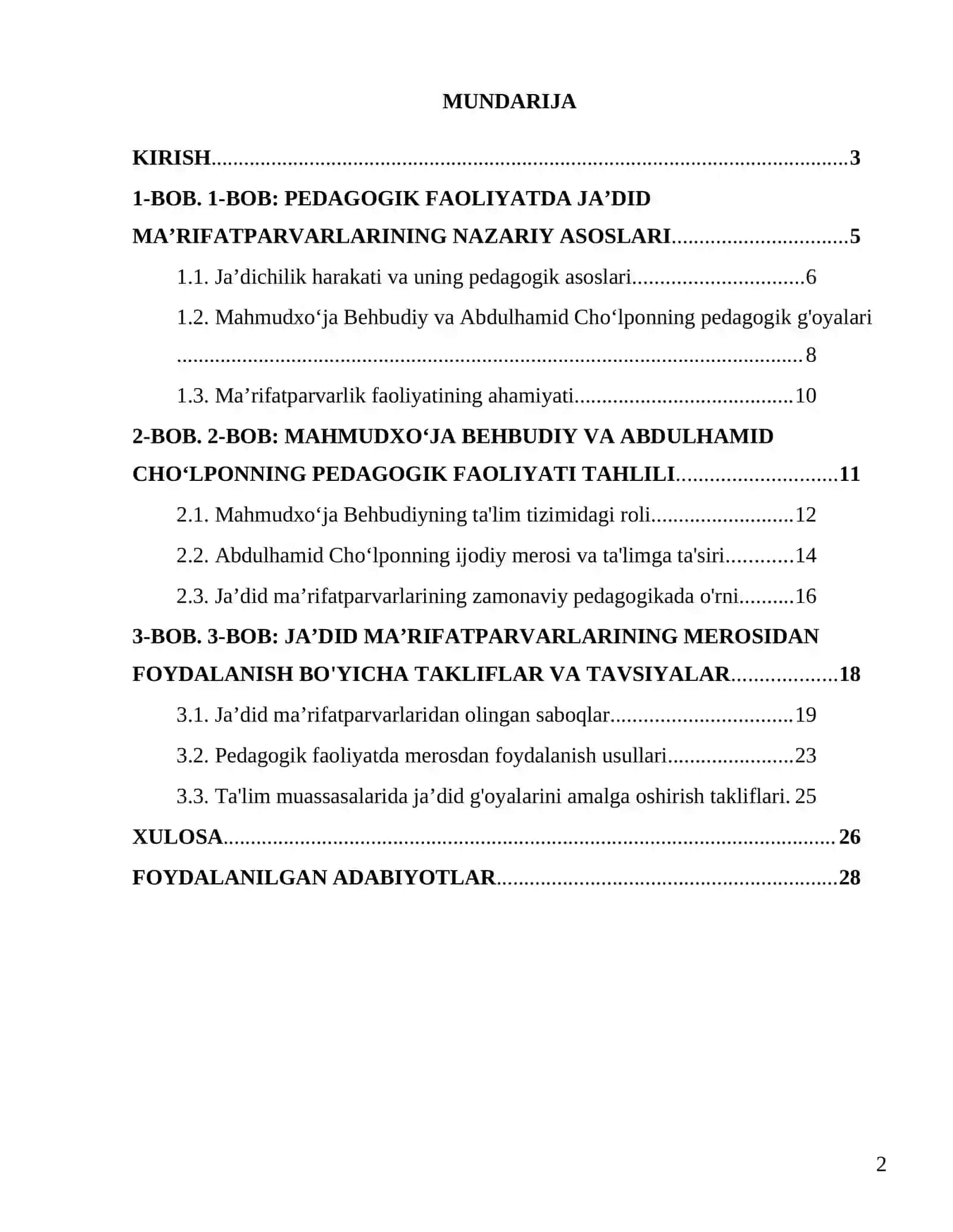 "Pedagogik faoliyatda jaʼdid maʼrifatparvarlarining merosidan foydalanish. Mahmudxoʻja Behbudiy va Abdulhamid Choʻlpon" 2