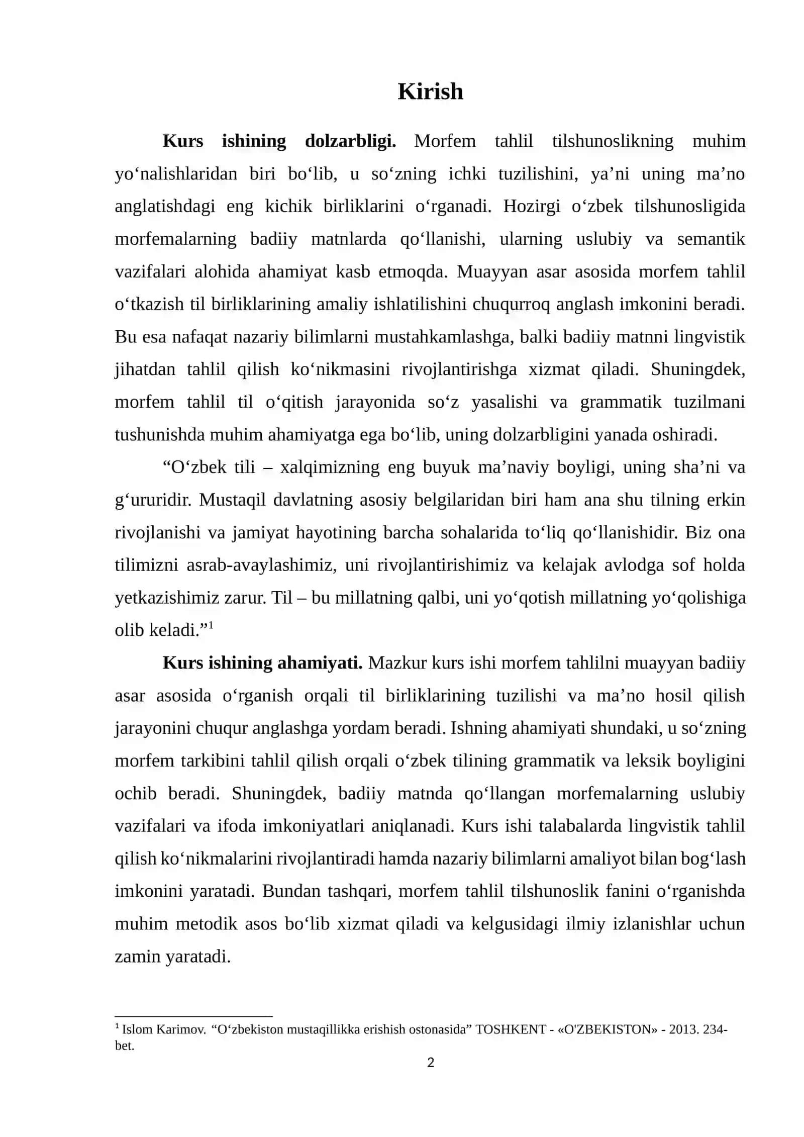 Morfem tahlil (muayyan asar asosida) 2