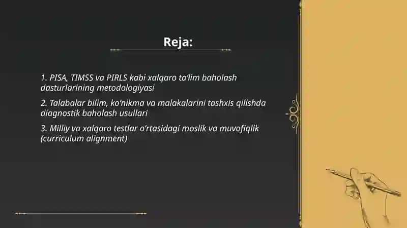 Talabalar bilim, koʻnikma va malakalarini tashxis qilishda diagnostik baholash usullari 2
