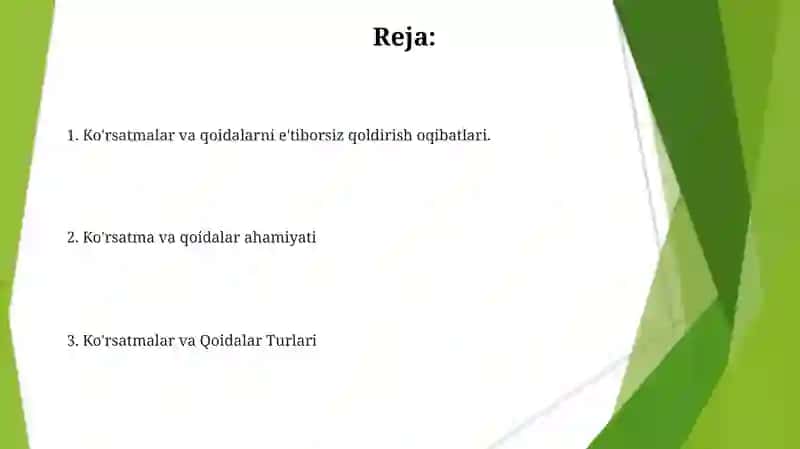 Yo‘riqnoma va qoidalar 2
