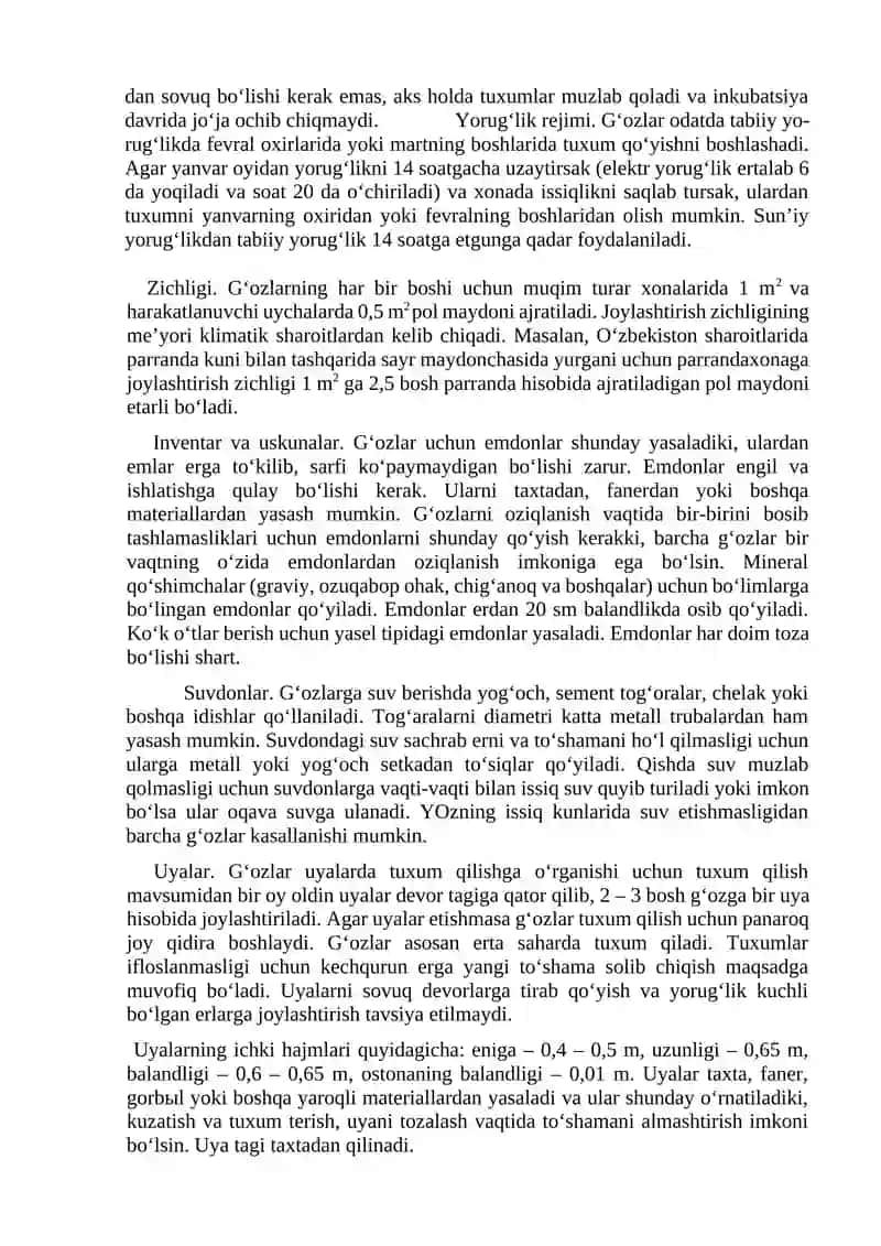 G‘oz jo‘jalarini o‘stirish va parvarishlash usullari 2