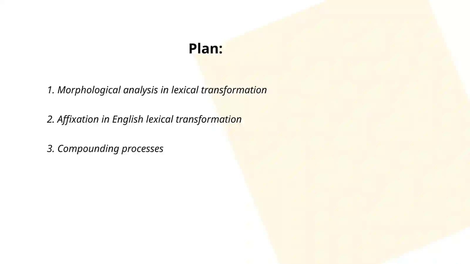 Lexical transformation 2