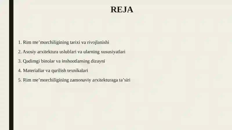 Rim meʼmorchiligining tarixi va rivojlanishi 2