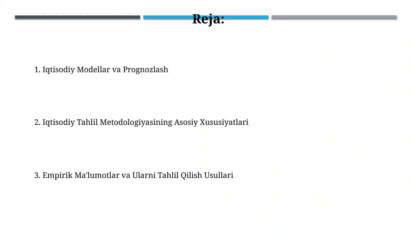 Iqtisodiy tahlil fani metodining o'ziga xos xususiyatlari 2