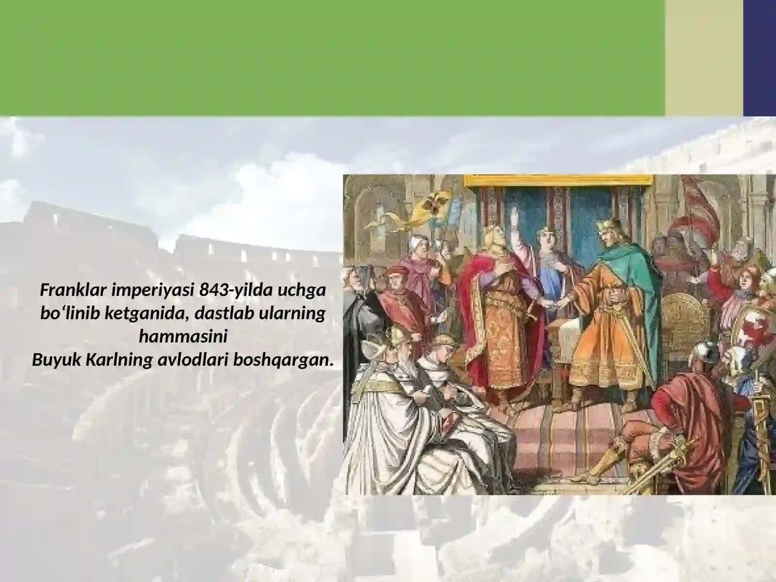 7-sinf Jahon tarixi Muqaddas Rim imperiyasi dars taqdimot 2