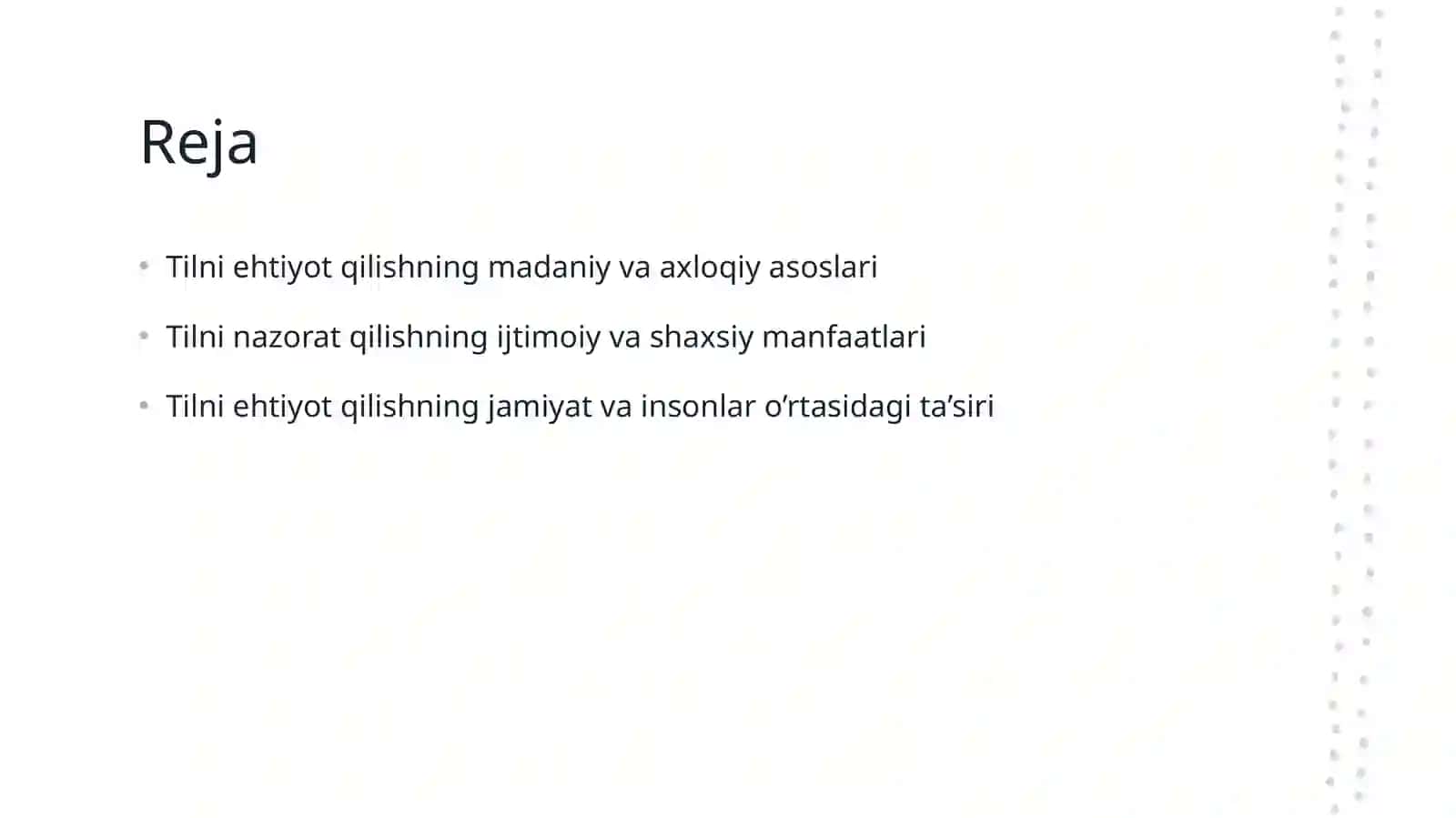 Hibatul-haqoyigi ning 2-bobi *Tilni ehtiyot qilish' ning foydalari xususida 2