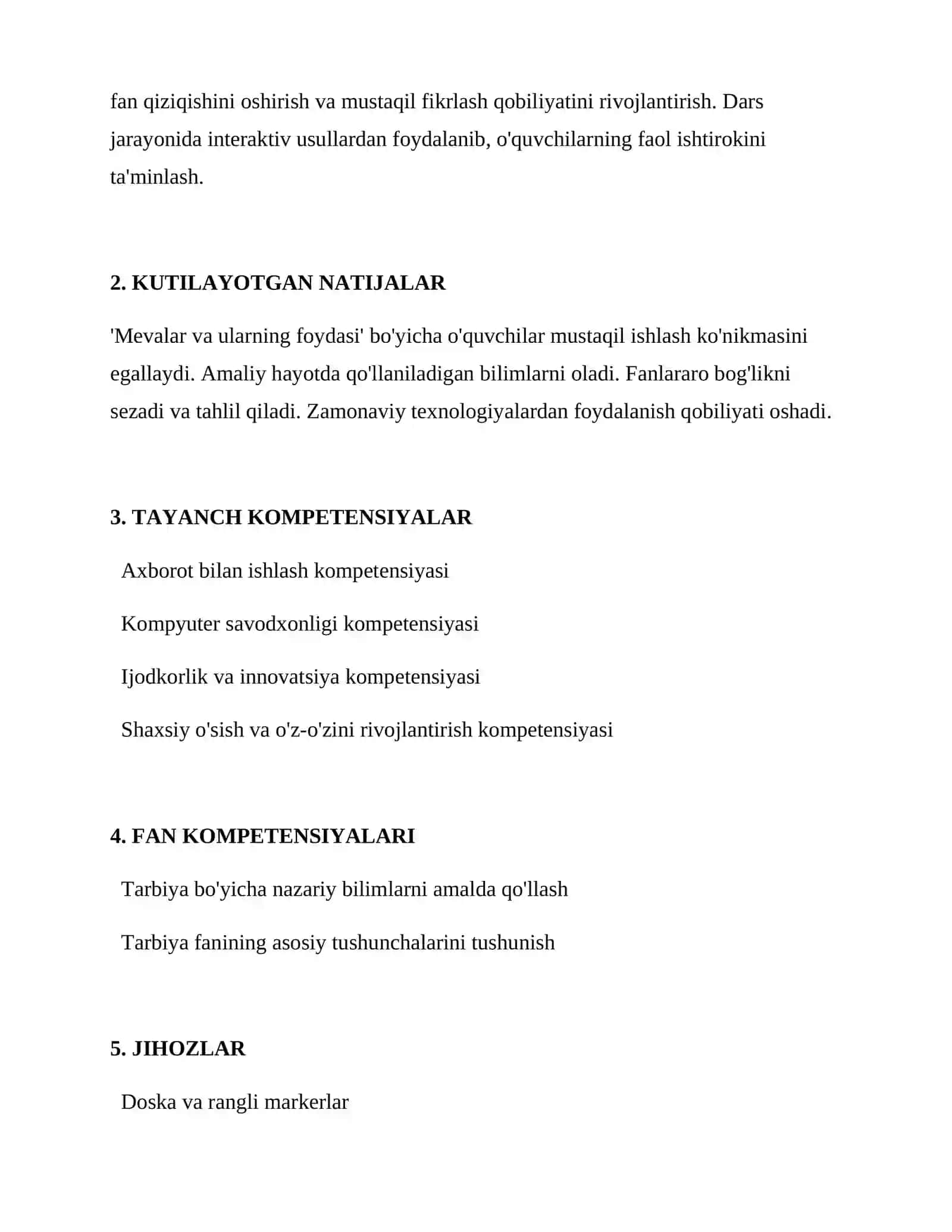 Mevalar va ularning foydasi 2