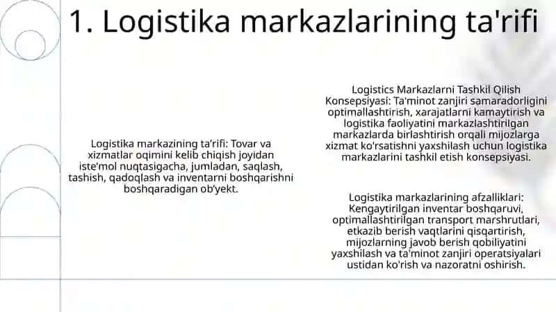 Logistik Markazlarni Tashkil Qilish Konsepsiyasi 2