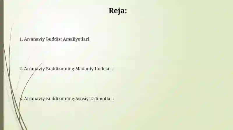 An'anaviy buddaviylikning o'ziga hususiyatlari 2