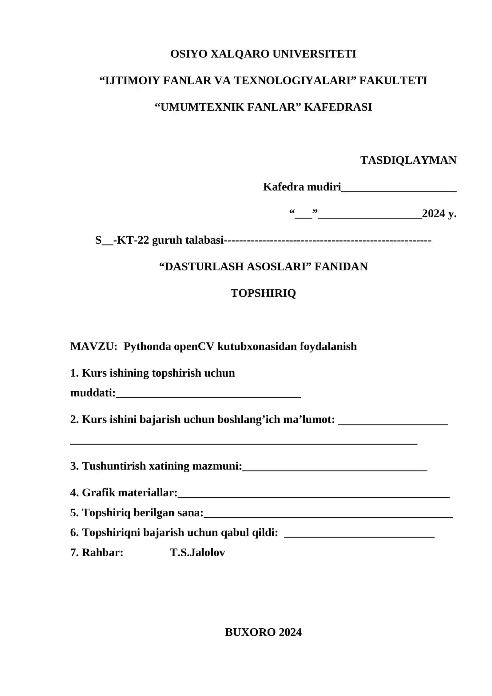 Pythonda openCV kutubxonasidan foydalanish 2