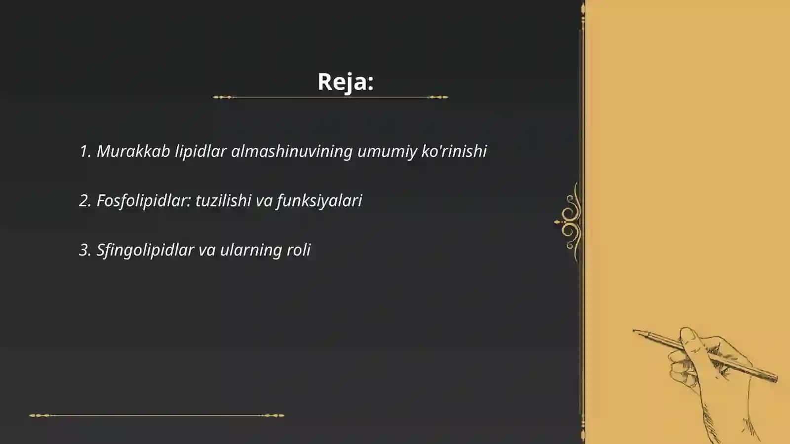 Murakkab lipidlar almashinuvi 2