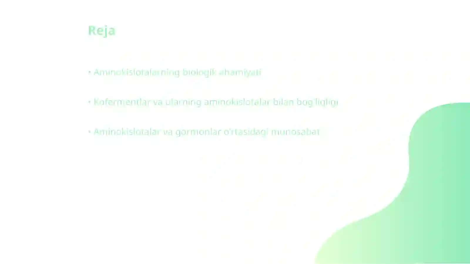 Aminokislotalar kofermentlar garmonlar va vitaminlarning tarkibiy qismi sifatida 2