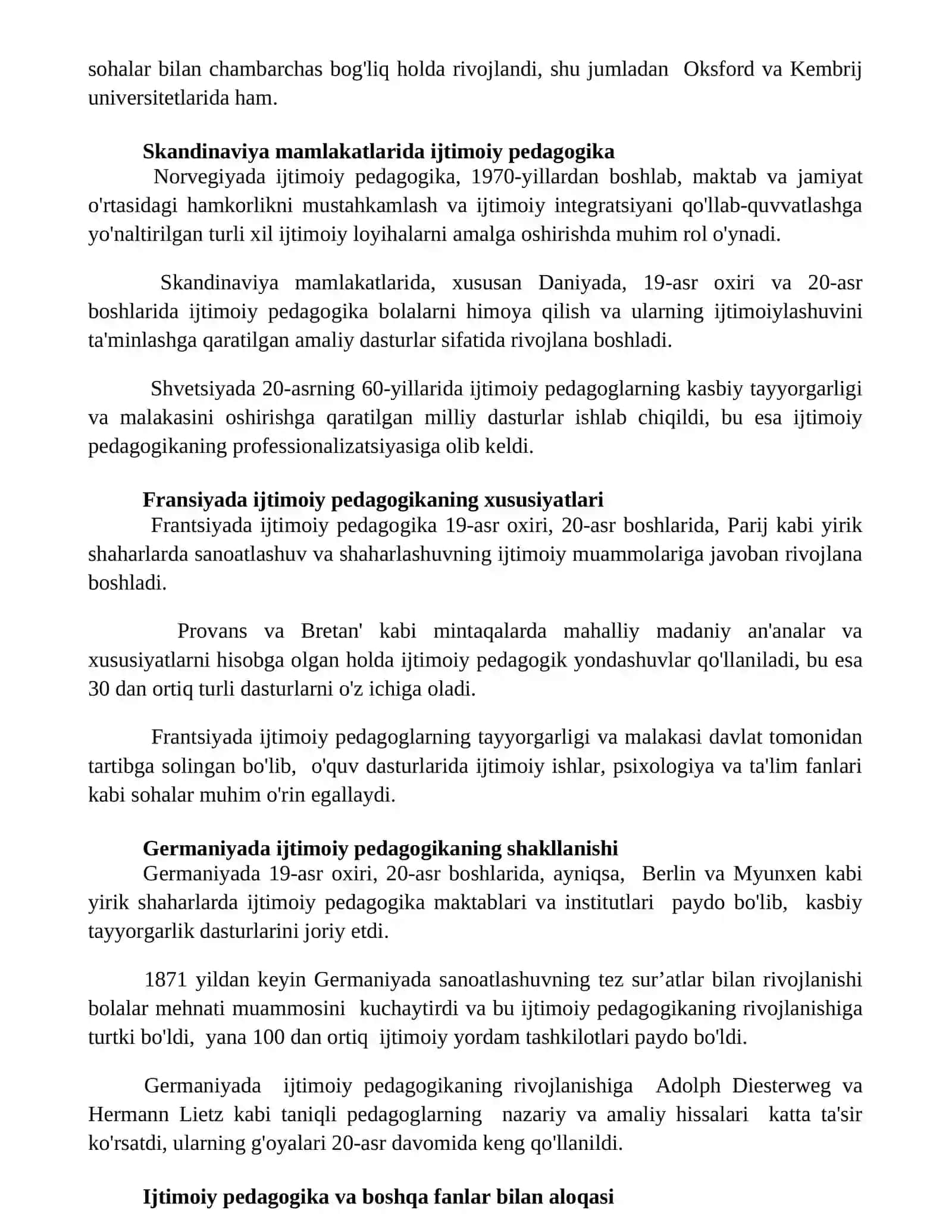 Xorijda ijtimoiy pedagogikaning rivojlanish tarixi 2