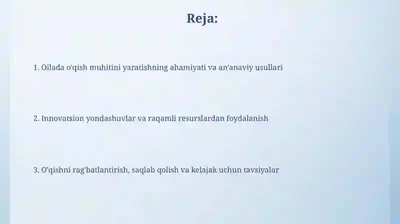 Oilada kitobxonlik muhitni shakllantirish,an'anaviy va innavatsion yondashuvlar 2