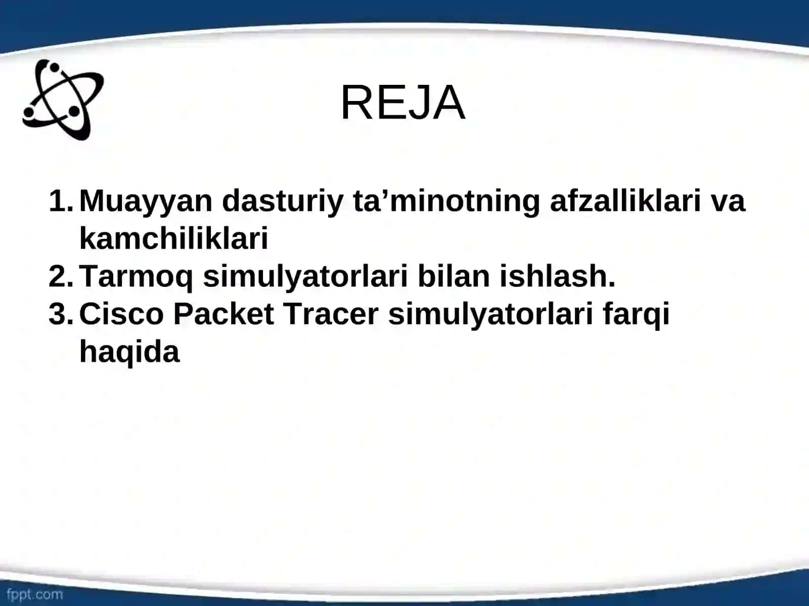 Tarmoq simulyatorlari bilan ishlash 2