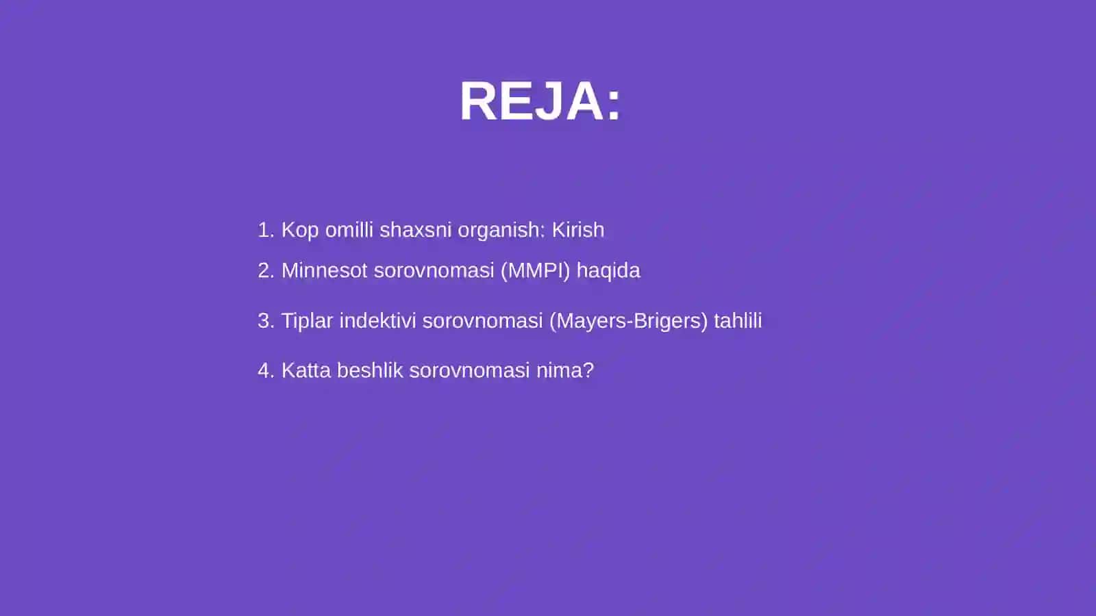 Kop omilli shaxsni organish sorovnomalari 2