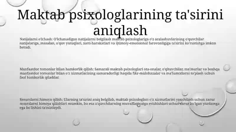 Maktab Psixologi Samaradorligi Oshirish 2